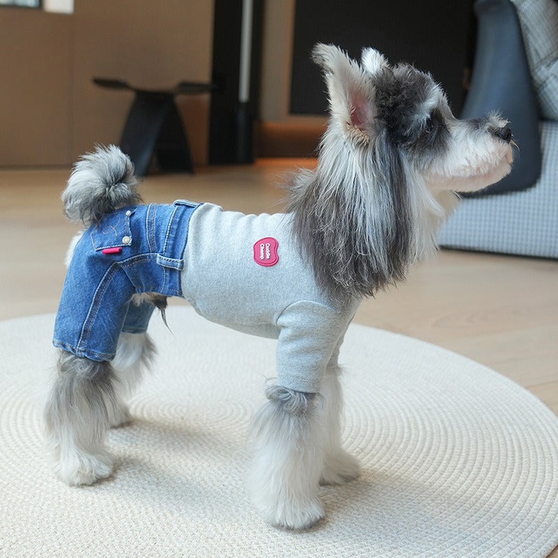 pet dog Clothes Fall Winter Collection Small Dogs Teddy Bichon Pomeranian One Piece