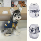 pet Clothes Fall Winter Hoodie Outdoor Color Block Schnauzer Bichon