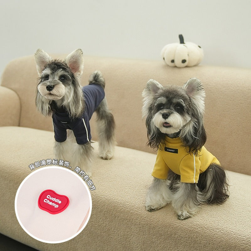 Instagram Style Fall Winter pet Undershirt Warm Solid Color Inner Wear Home Bichon Schnauzer dog pet Clothing