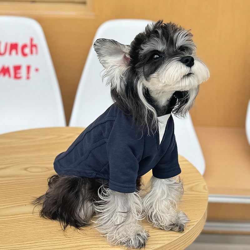 dog Clothes Spring Summer Solid Color Two Leg dog Schnauzer Luhoodie Outdoor pet
