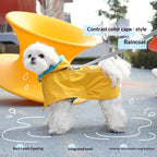 pet Four Season Raincoat Sleeveless Raincoat Waterproof dog Hooded Leash-friendly Windbreaker