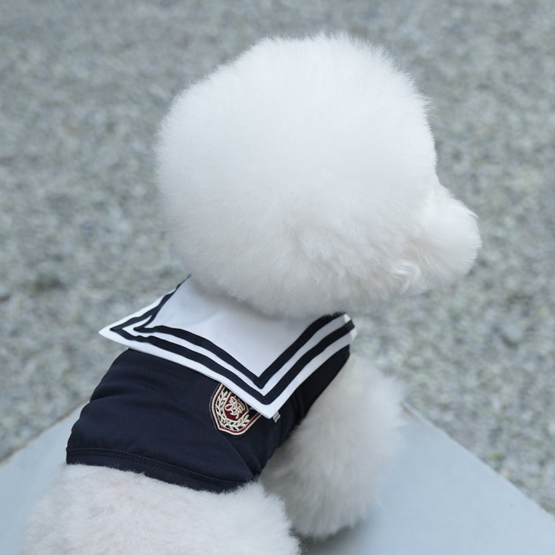 dog pet Summer Vest Dress Breathable Versatile Bichon Schnauzer Solid Color