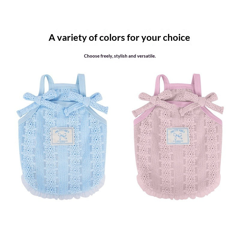 pet dog Clothes Summer Spring Summer Mesh Vest Schnauzer Bichon Cute