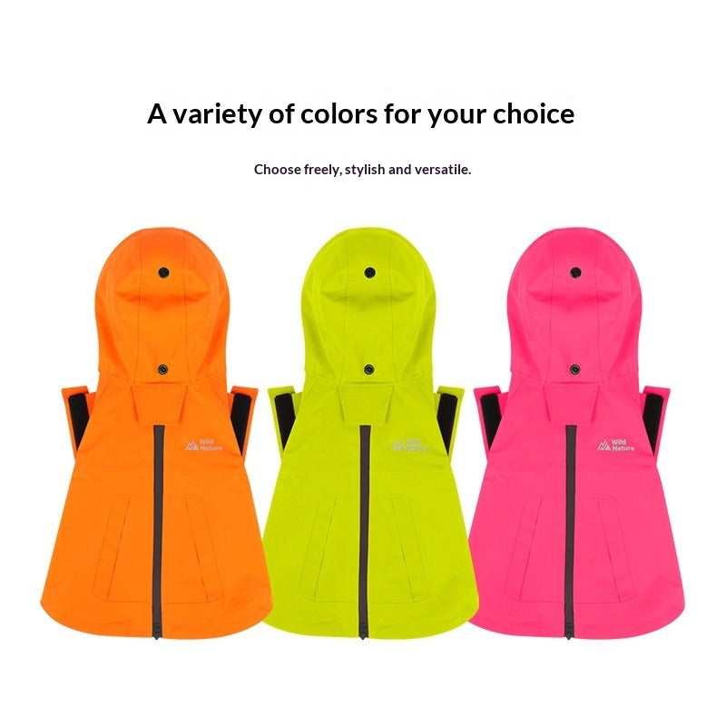 2025 pet Fashion Raincoat dog Clothes Waterproof Hooded Small to Medium Dogs Windbreaker pet Supplies Wholesale