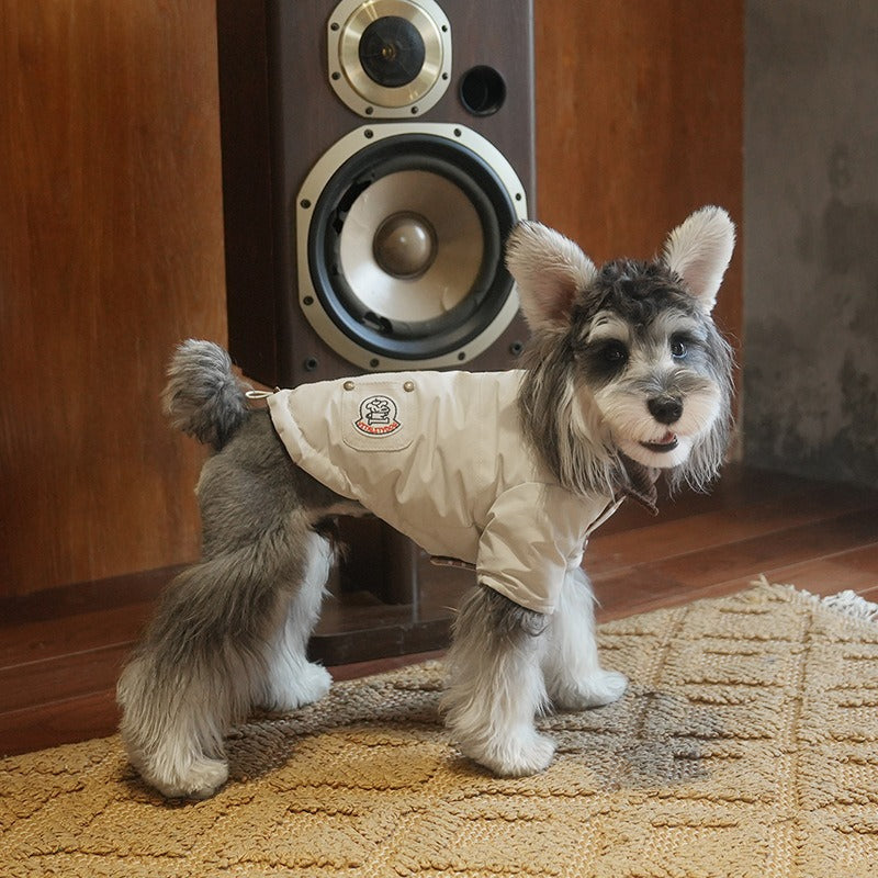 2025 Fall Winter Hot Selling pet Apparel Fashion Warm Schnauzer Bichon Teddy Barn Style dog Clothes