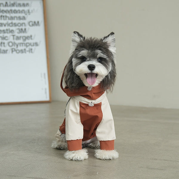Four-Season Waterproof Dog Raincoat – Hooded Windbreaker
