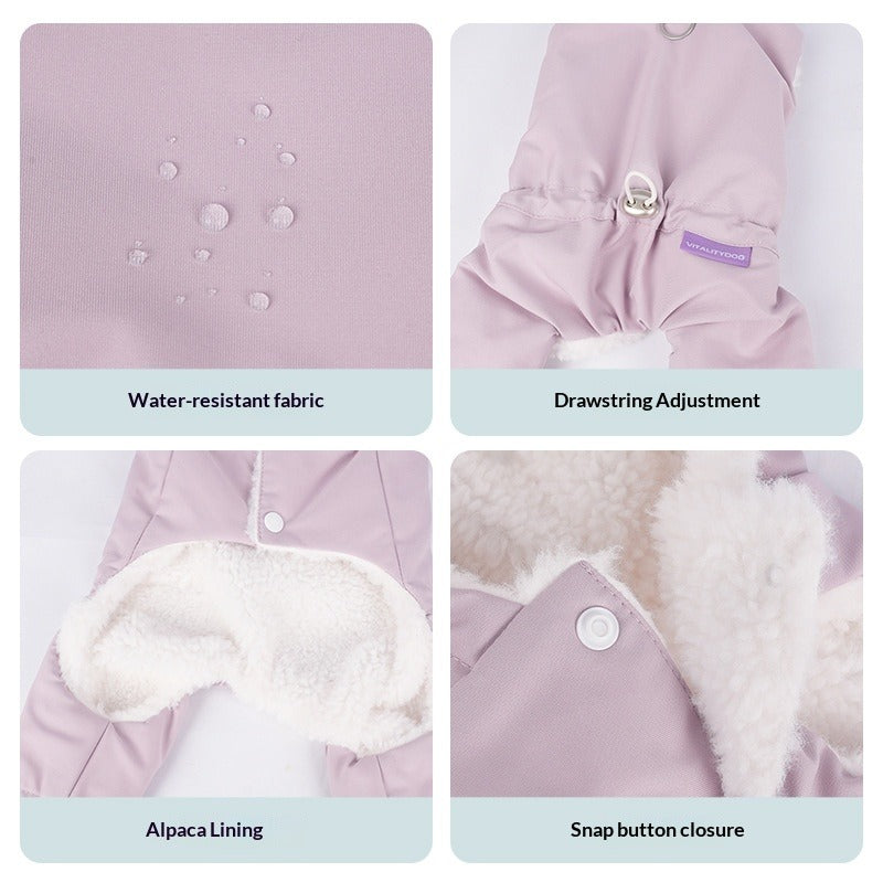 dog Clothes Fall Winter pet Cotton Jacket Simple Four Leg Vest Warm