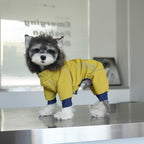 pet Four Season Raincoat Outdoor Windproof Color Block Four Leg Windbreaker Schnauzer dog Clothes Wholesale