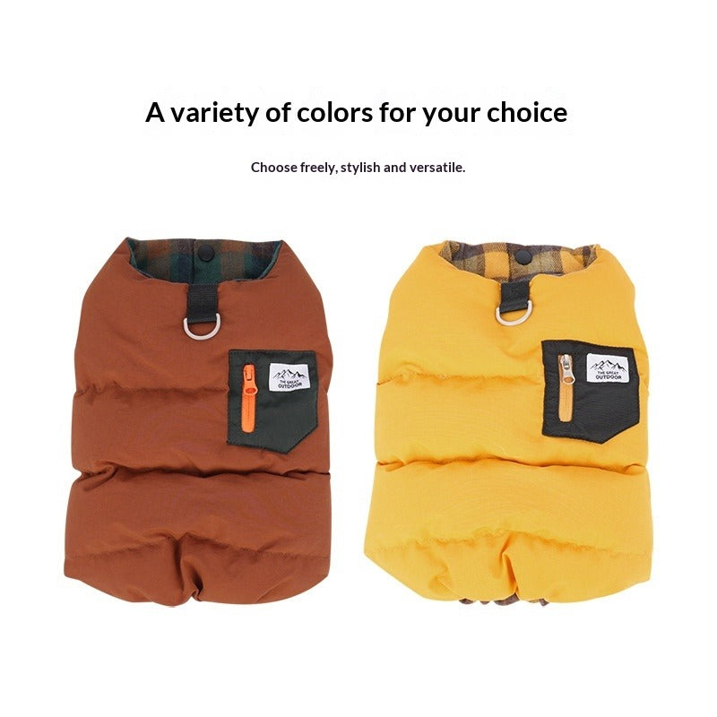 pet Cotton Jacket Fall Winter Warm dog Multiple Colors Available Fashion Versatile Small to Medium Dogs