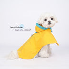 pet Four Season Raincoat Sleeveless Raincoat Waterproof dog Hooded Leash-friendly Windbreaker