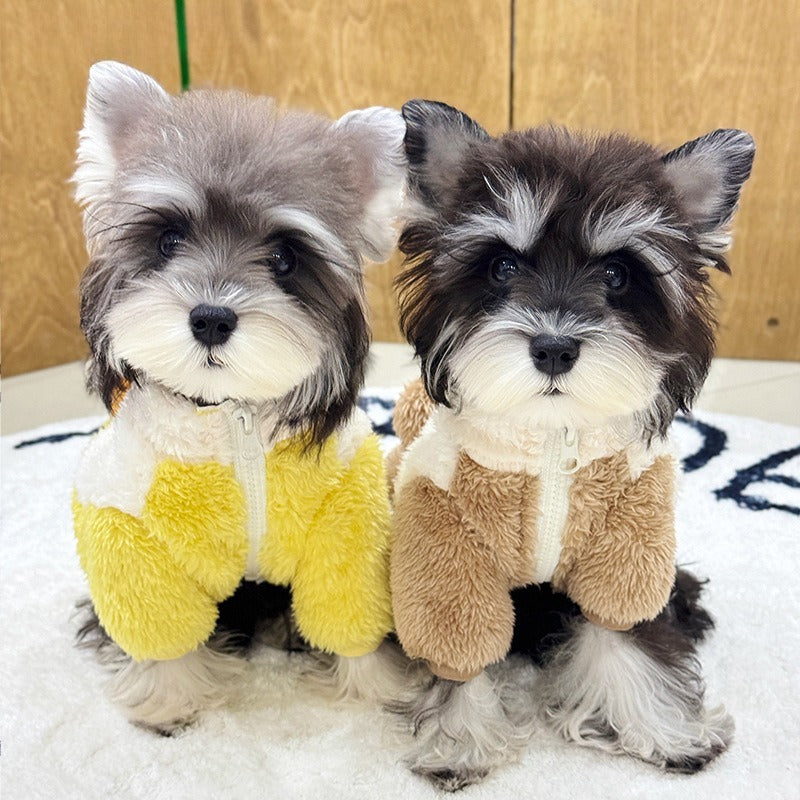 pet Clothes Fall Winter Sherpa Warm Outerwear Two Leg Leash-friendly Wholesale