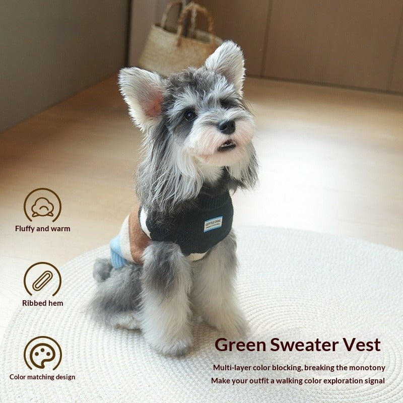 Custom pet Sweater Fall Winter Striped Small Dogs Bichon Teddy dog Clothes Casual