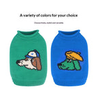 Cross Border Fall Winter pet Clothes Teddy Pomeranian Small Dogs Winter Knitted Warm pet Apparel Sweater