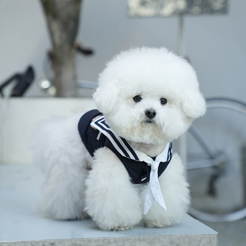 dog pet Summer Vest Dress Breathable Versatile Bichon Schnauzer Solid Color