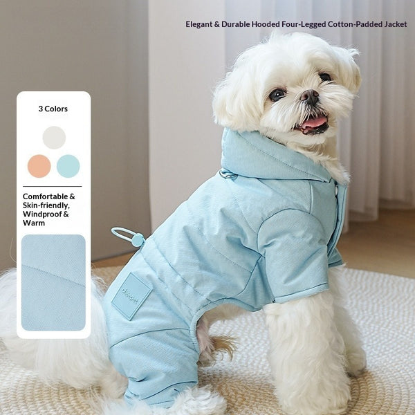 Fall & Winter Four-Leg Dog Coat – Thickened Cotton Jacket