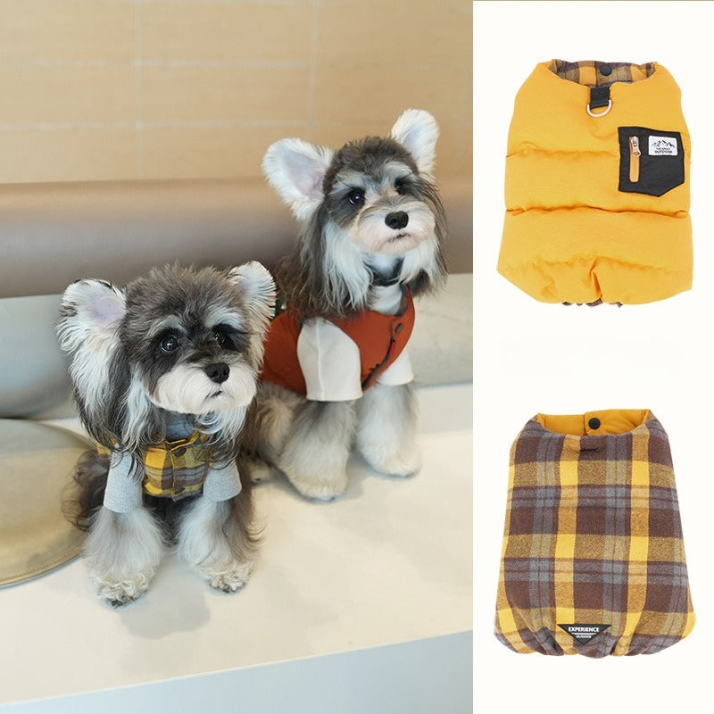 pet Cotton Jacket Fall Winter Warm dog Multiple Colors Available Fashion Versatile Small to Medium Dogs