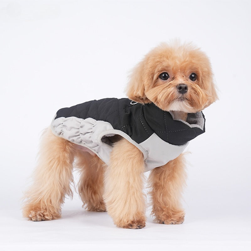 Cross Border Thickened pet Warm dog Cotton Jacket Waterproof Vest Sleeveless Leash-friendly