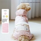 dog Fall Winter Four Leg Cotton Jacket Color Block Leash-friendly Thickened Cotton Jacket Teddy Small Dogs dog Clothes Wholesale