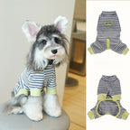Striped Casual Four Leg Base Layer Small Dogs pet Clothing Schnauzer dog Clothes Fall Winter Collection