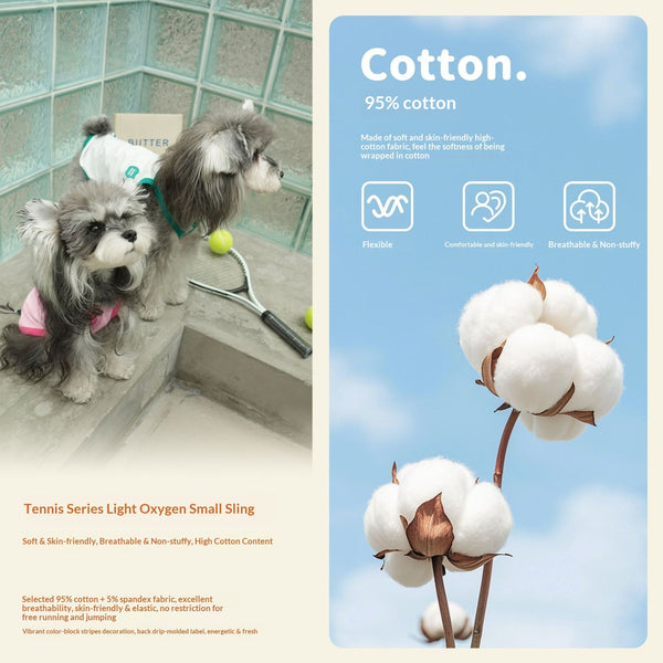 Summer Lightweight Dog Tennis Vest – Breathable T-Shirt