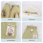 New Arrival pet Clothes Fall Winter dog Warm Simple Outerwear Vest Leash Bichon