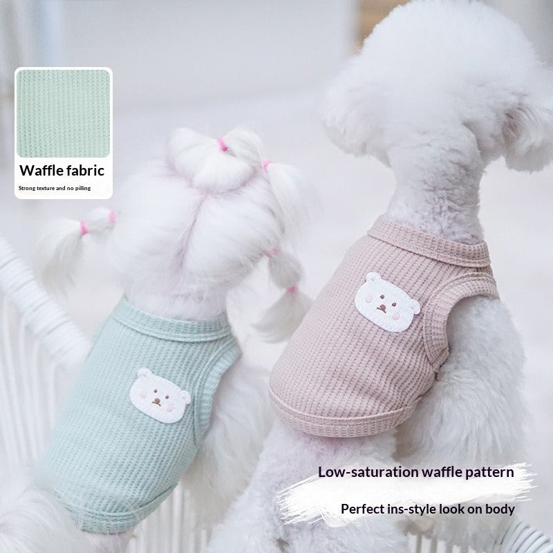 New pet Clothes Lightweight Breathable dog Vest Small Dogs Teddy Bichon Summer