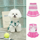 Spring & Summer College-Style Dog Tennis Dress – Lightweight Puppy Apparel