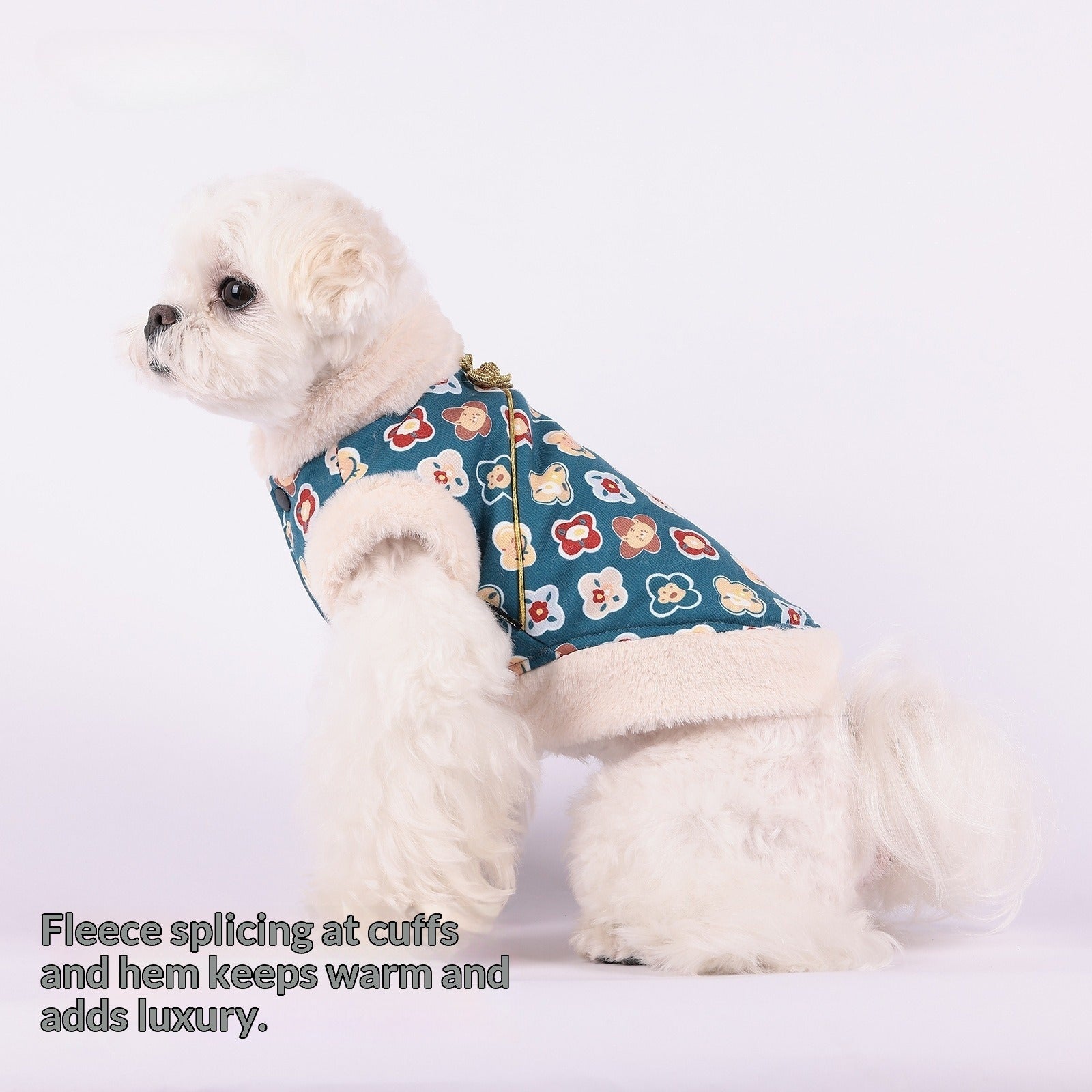 pet Winter Thickened Warm Clothing Medium dog Teddy Bichon dog Clothes