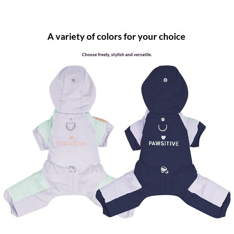 pet One Piece Cotton Jacket Fashion Thickened Warm Windproof Small to Medium Dogs Winter