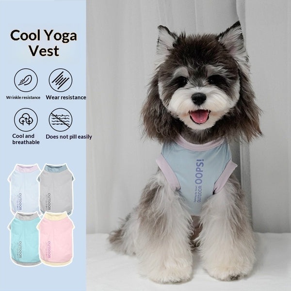 Spring & Summer Cool-Touch Dog Vest – Breathable Color-Block Jacket