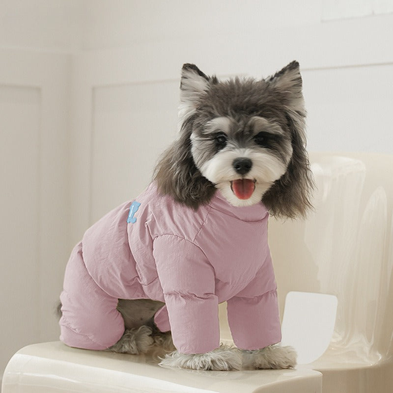 pet Clothes Fall Winter Cotton Jacket Warm Four Leg Schnauzer Maltese Small Dogs Thickened