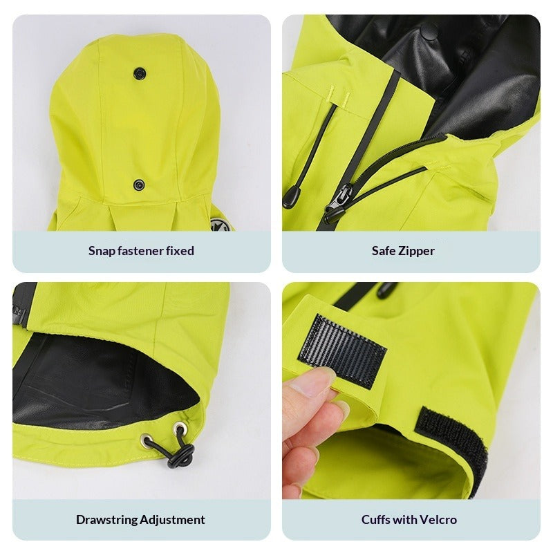 2025 pet Fashion Raincoat dog Clothes Waterproof Hooded Small to Medium Dogs Windbreaker pet Supplies Wholesale