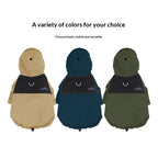 dog Clothes Fall Winter Warm Outdoor Windbreaker Schnauzer Teddy Hooded Leash-friendly pet Clothes Wholesale