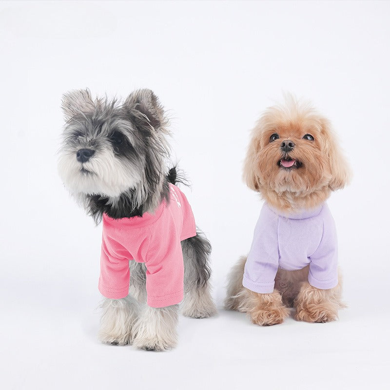 pet Summer T-shirt Lightweight Spring Summer Casual Bichon Teddy Schnauzer Breathable dog Clothes