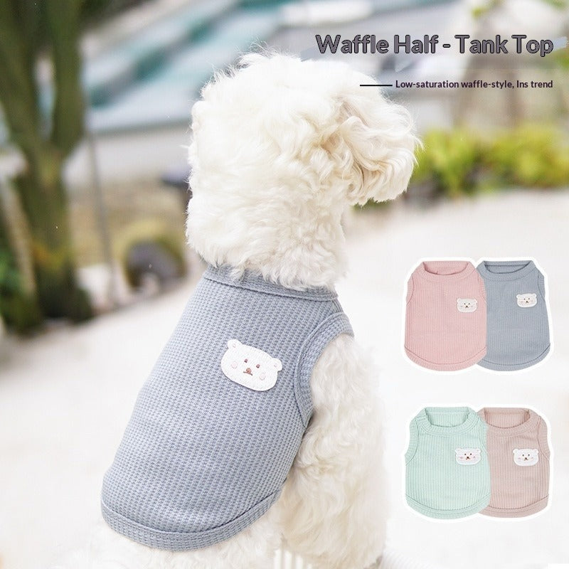 New pet Clothes Lightweight Breathable dog Vest Small Dogs Teddy Bichon Summer
