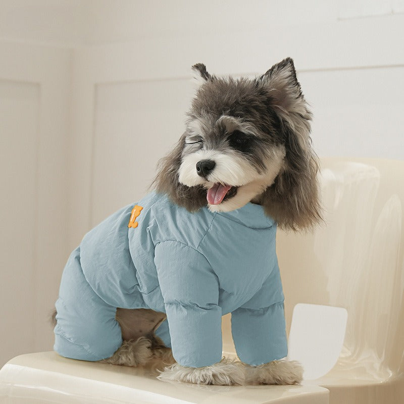 pet Clothes Fall Winter Cotton Jacket Warm Four Leg Schnauzer Maltese Small Dogs Thickened