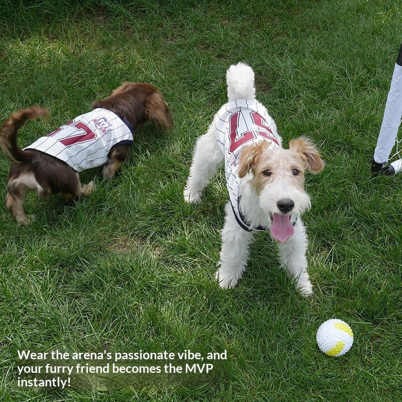 2026 New Fun pet Clothes dog Summer Lightweight Soccer Small to Medium Dogs Sportswear Dachshund
