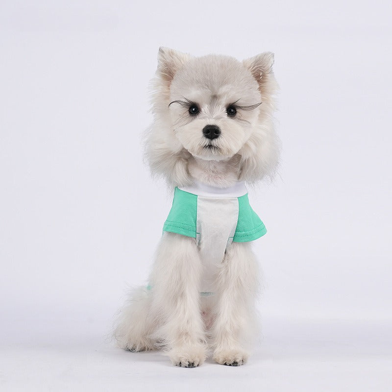 pet Spring Summer Color Match Two Leg Base Layer Breathable Schnauzer Bichon Puppy Clothes