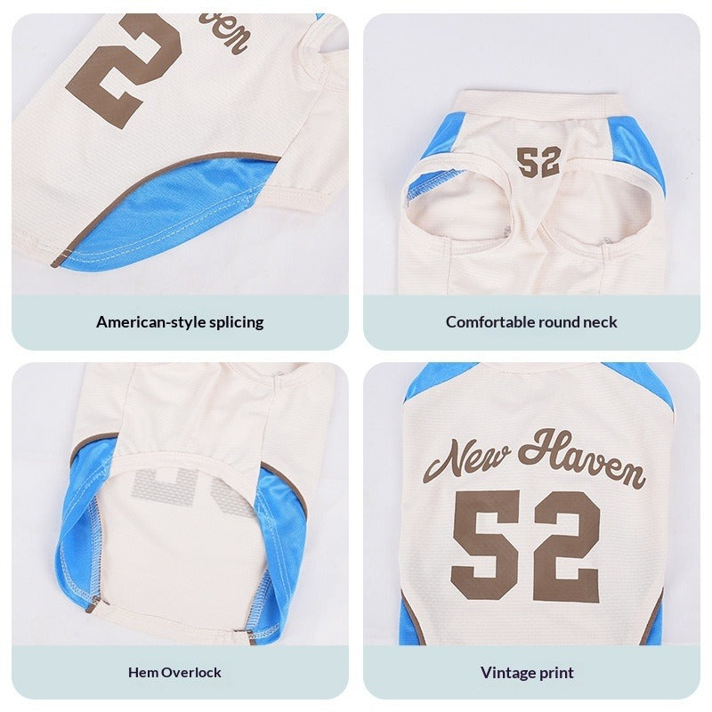 World Cup pet Jersey Lightweight dog T-shirt dog Breathable Vest Bichon Schnauzer