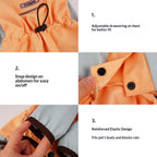 pet Raincoat Color Block Waterproof Small to Medium Dogs dog Clothes Hooded Raincoat Wholesale