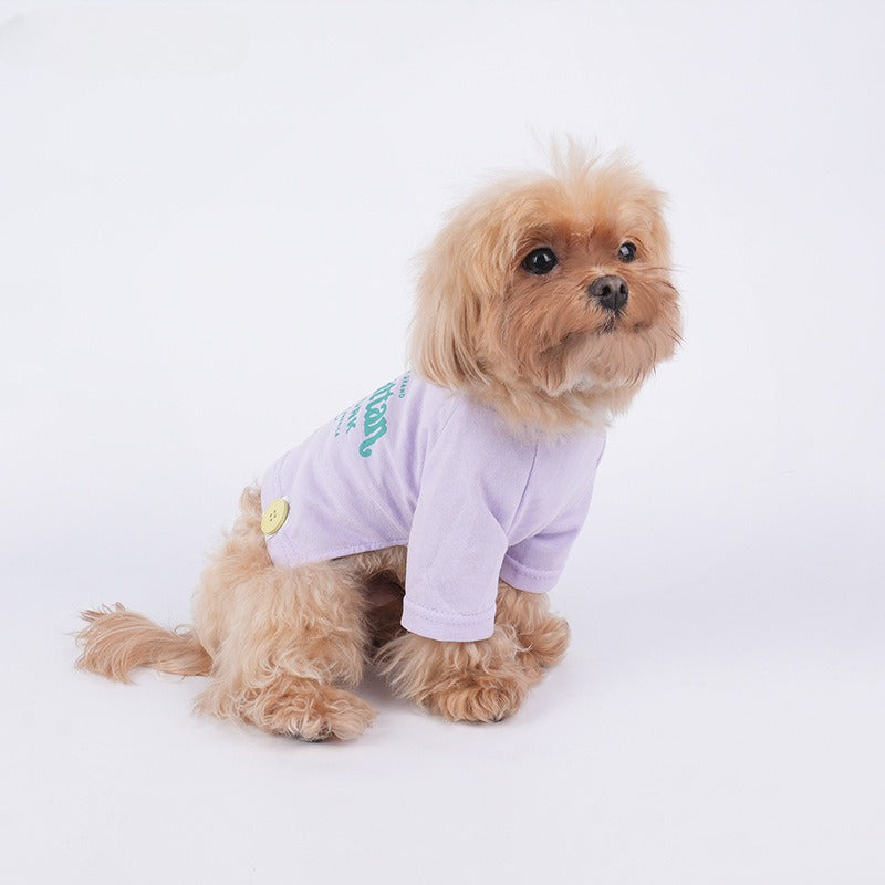 pet Summer T-shirt Lightweight Spring Summer Casual Bichon Teddy Schnauzer Breathable dog Clothes