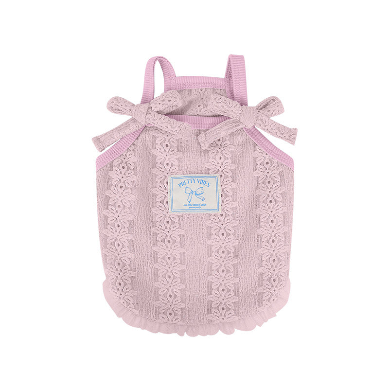 pet dog Clothes Summer Spring Summer Mesh Vest Schnauzer Bichon Cute