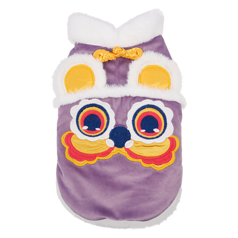 pet Fall Winter dog Warm Festival Cotton Jacket Lapel Two Leg Wholesale