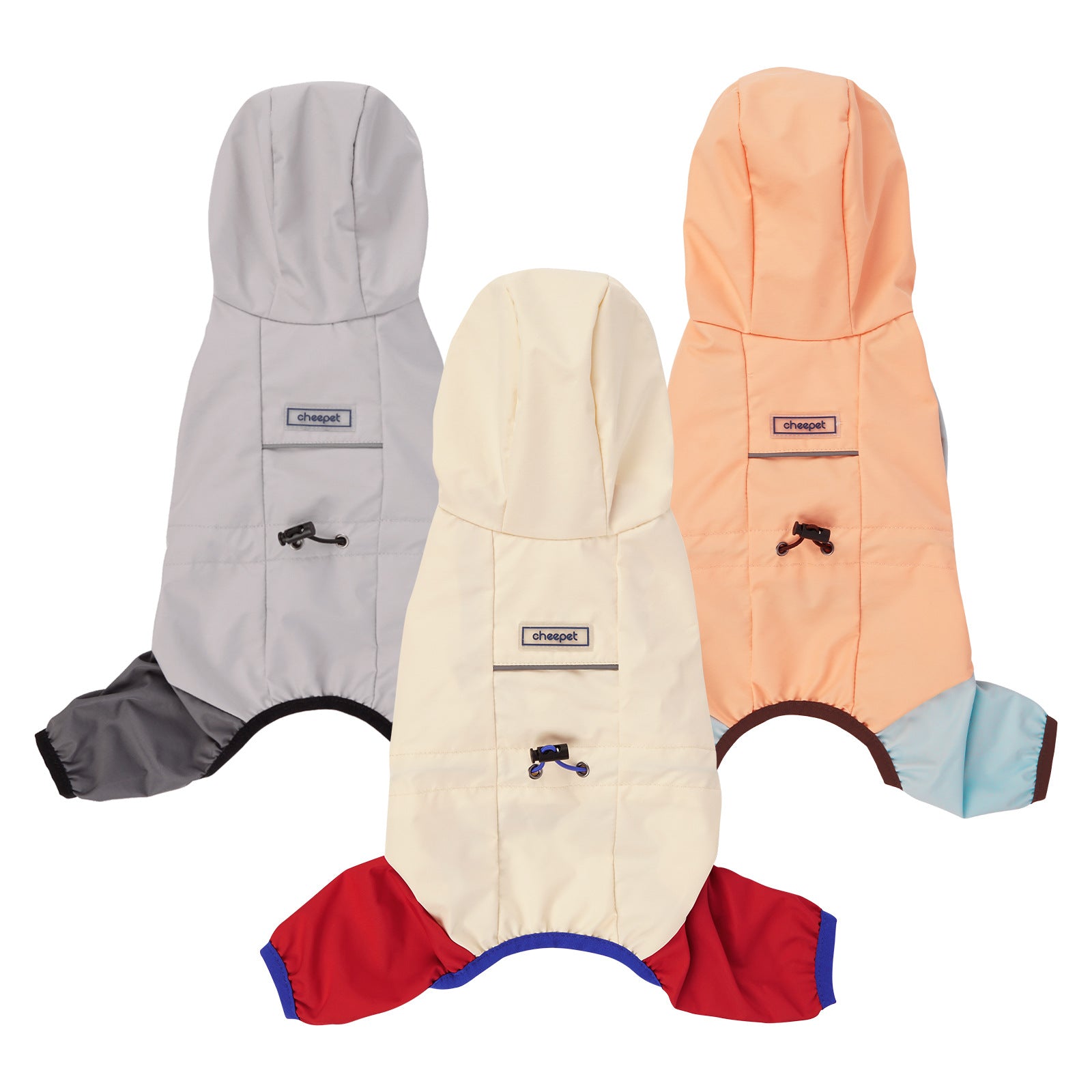 pet Raincoat Color Block Waterproof Small to Medium Dogs dog Clothes Hooded Raincoat Wholesale