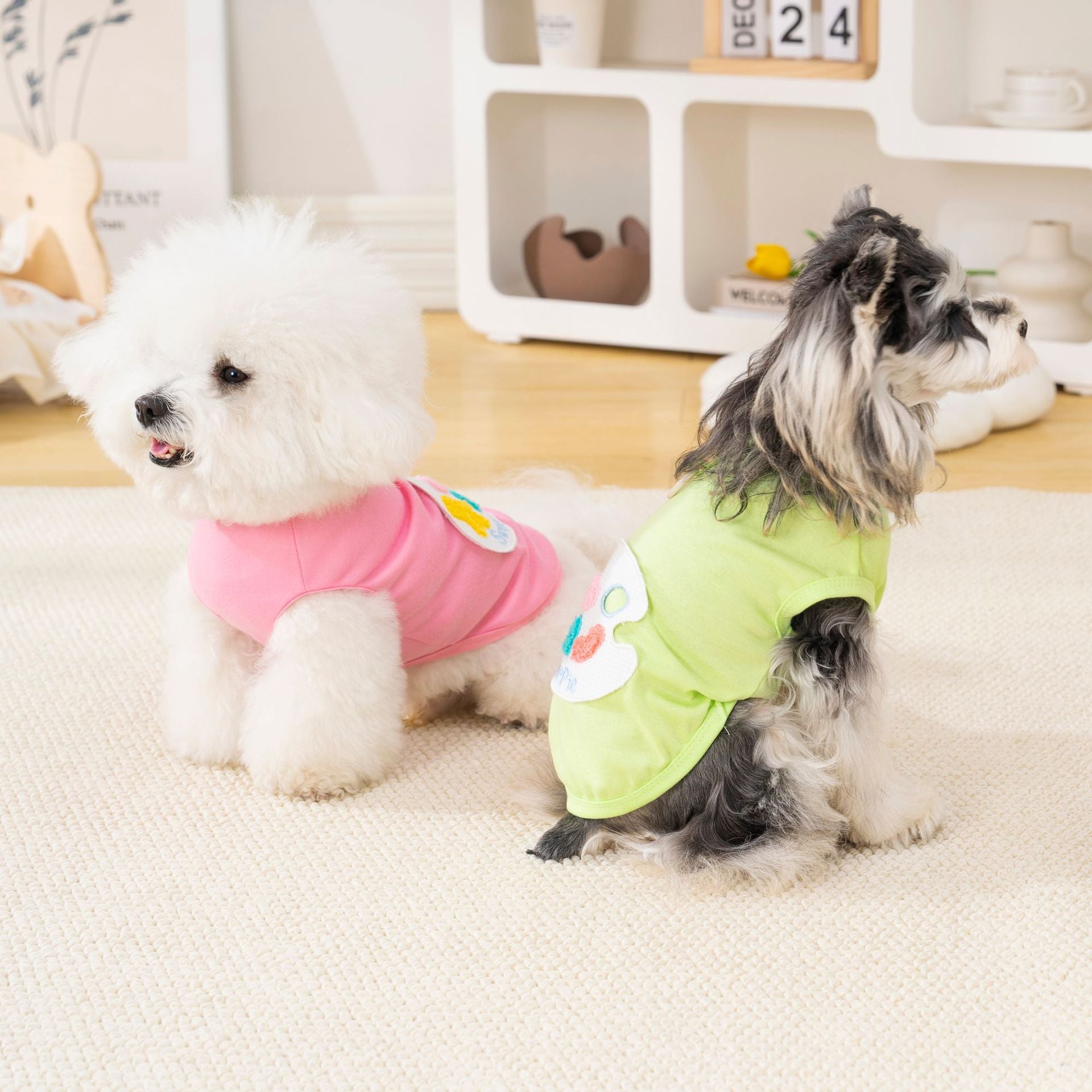 Dog vest cat clothes pet clothes cool clothes summer breathable t-shirt 26 color palette vest