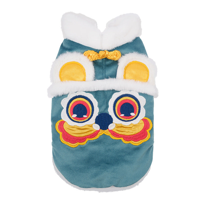 pet Fall Winter dog Warm Festival Cotton Jacket Lapel Two Leg Wholesale