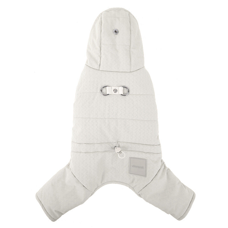 dog Clothes Fall Winter Four Leg Cotton Jacket Teddy Poodle Small Dogs Leash-friendly Thickened pet Clothes Wholesale