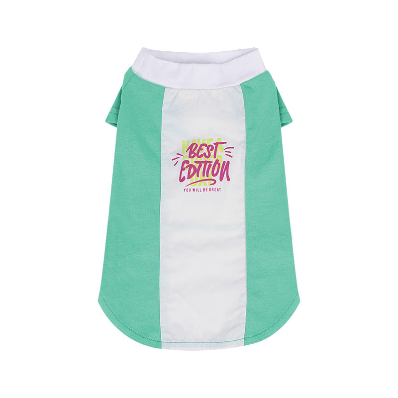 pet Spring Summer Color Match Two Leg Base Layer Breathable Schnauzer Bichon Puppy Clothes