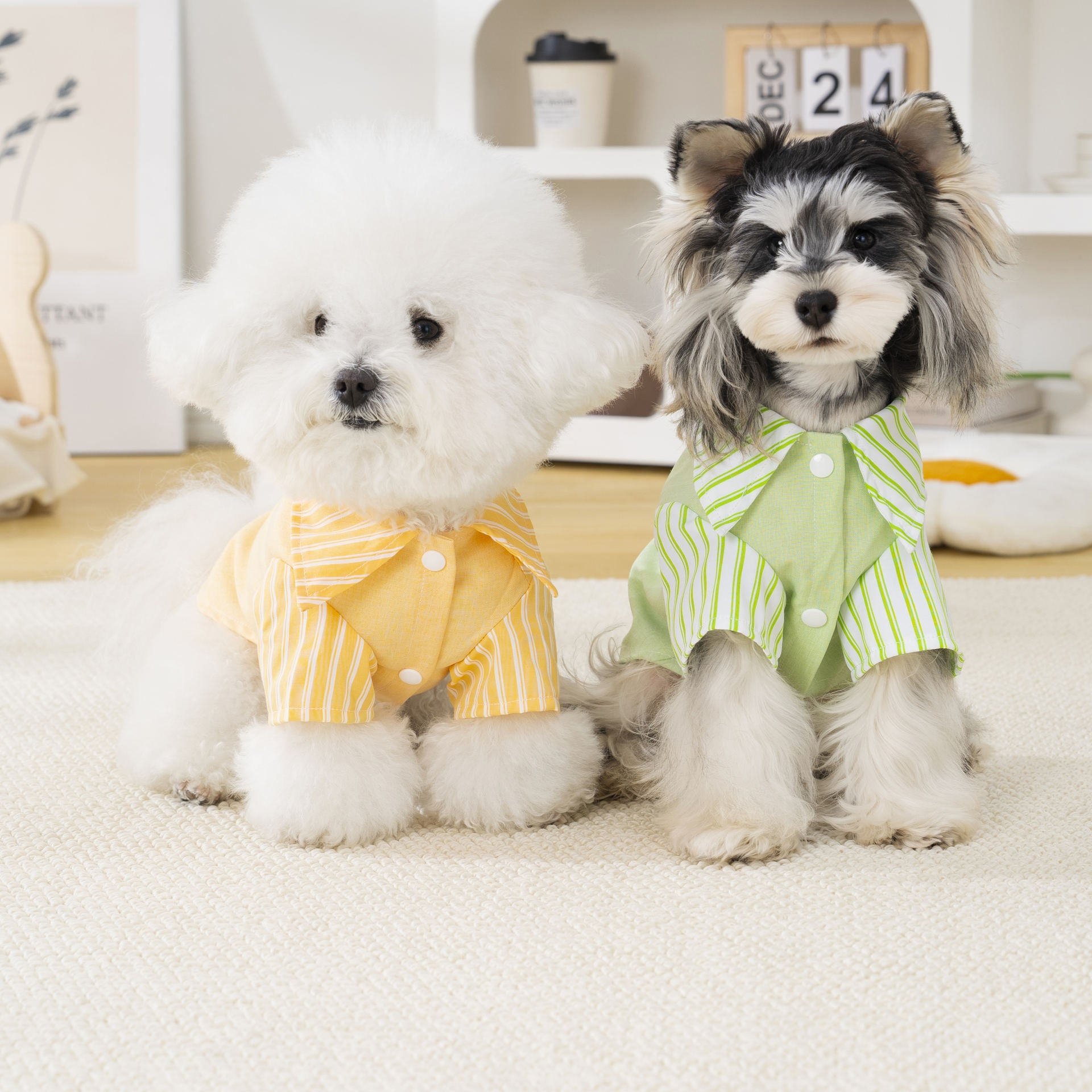 Pet clothes dog cat clothes breathable pet clothing spring and summer new pet 26 fun patchwork shirt