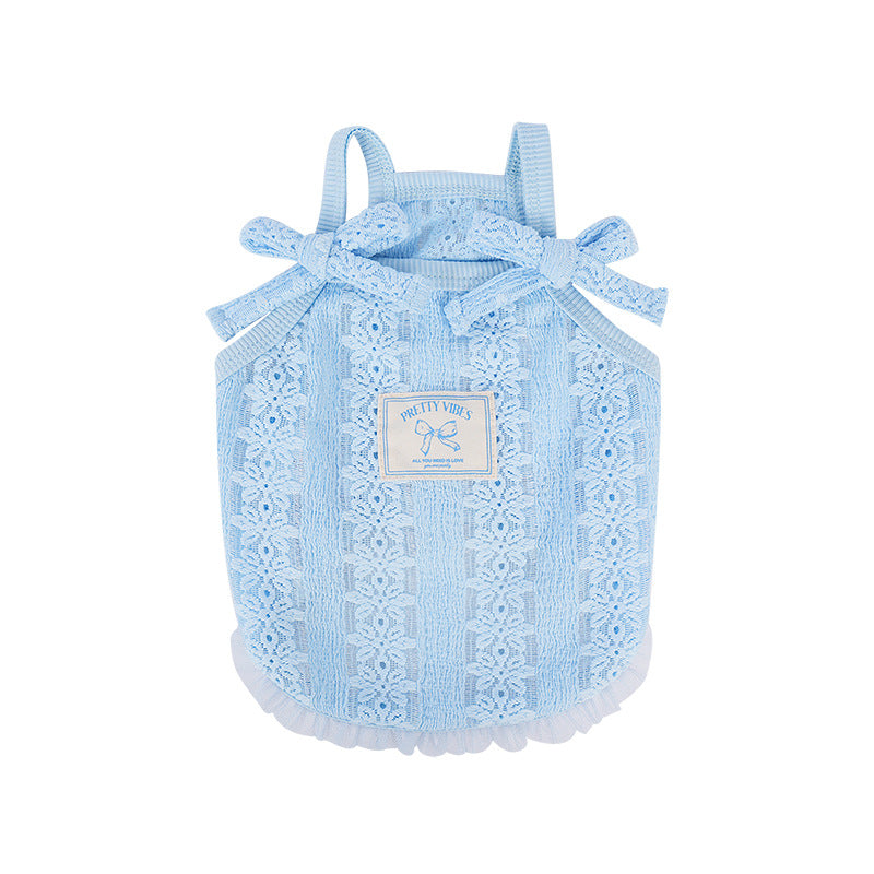 pet dog Clothes Summer Spring Summer Mesh Vest Schnauzer Bichon Cute